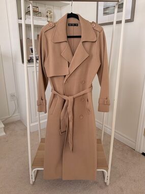 XS Camel Trench Coat